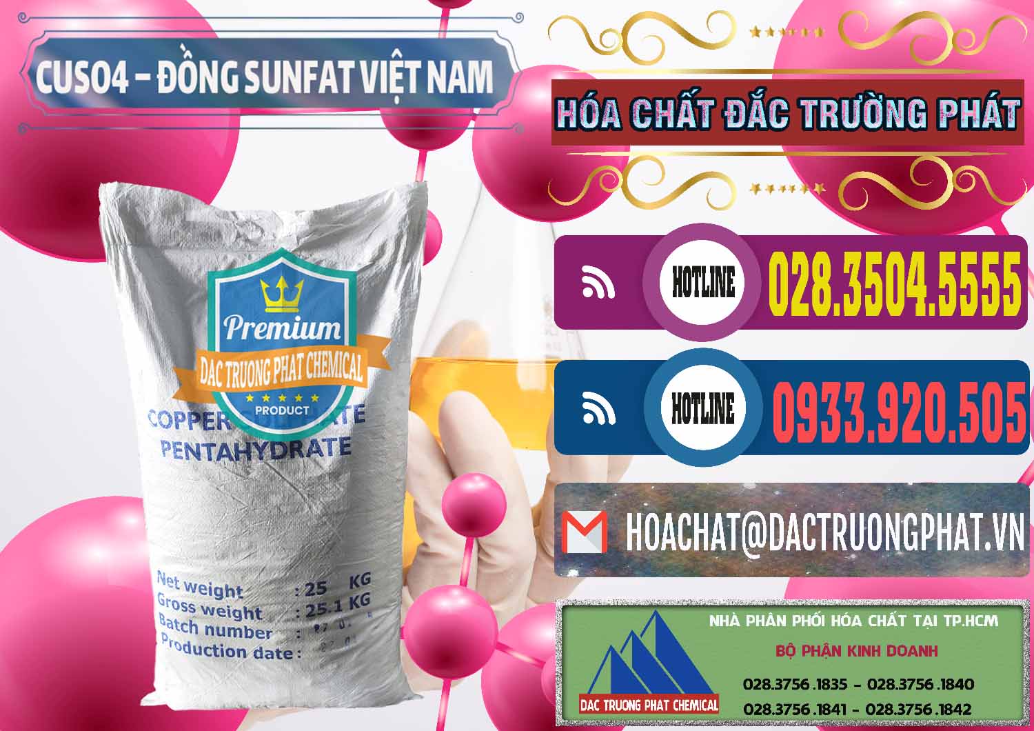 Nơi cung ứng & bán CuSO4 – Đồng Sunfat Dạng Bột Việt Nam - 0196 - Công ty chuyên kinh doanh và bán hóa chất tại TP.HCM - muabanhoachat.com.vn