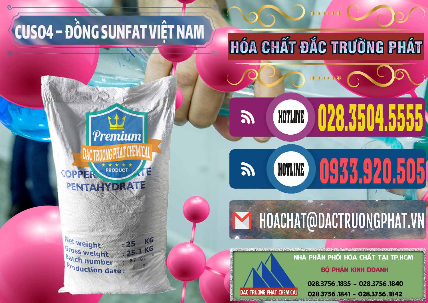Công ty cung cấp & kinh doanh CuSO4 – Đồng Sunfat Dạng Bột Việt Nam - 0196 - Nhà phân phối - cung ứng hóa chất tại TP.HCM - muabanhoachat.com.vn