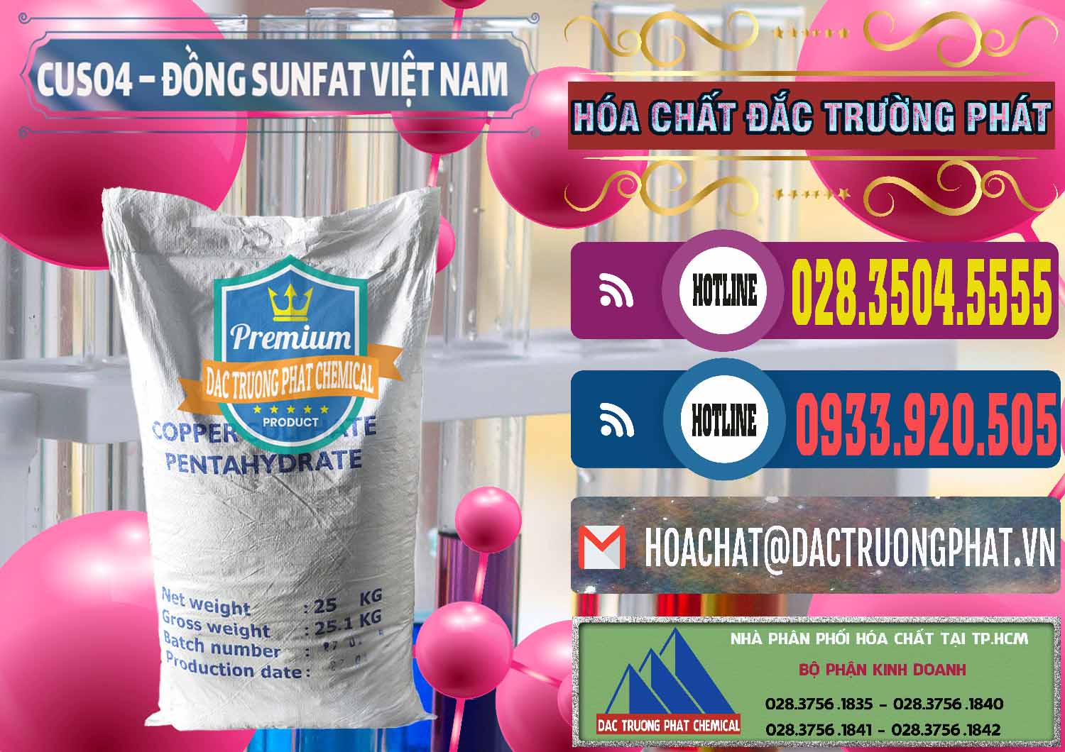 Nơi chuyên phân phối và kinh doanh CuSO4 – Đồng Sunfat Dạng Bột Việt Nam - 0196 - Cty phân phối & bán hóa chất tại TP.HCM - muabanhoachat.com.vn