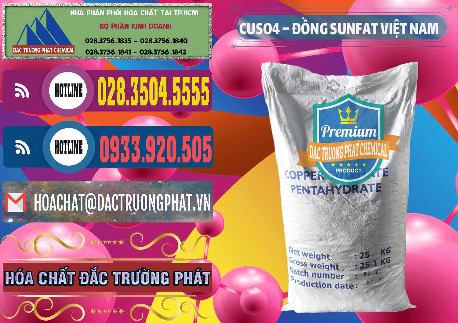 Chuyên phân phối - cung ứng CuSO4 – Đồng Sunfat Dạng Bột Việt Nam - 0196 - Nơi chuyên kinh doanh - cung cấp hóa chất tại TP.HCM - muabanhoachat.com.vn