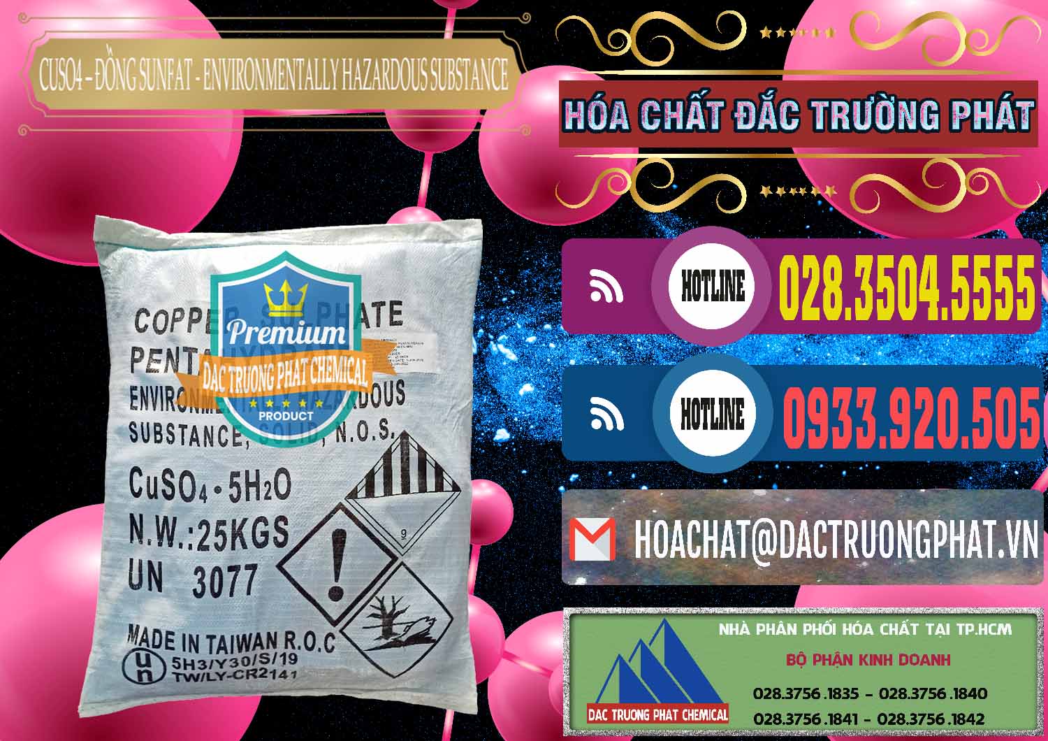Cty nhập khẩu _ bán CuSO4 – Đồng Sunfat Đài Loan Taiwan - 0059 - Cty chuyên nhập khẩu & phân phối hóa chất tại TP.HCM - muabanhoachat.com.vn