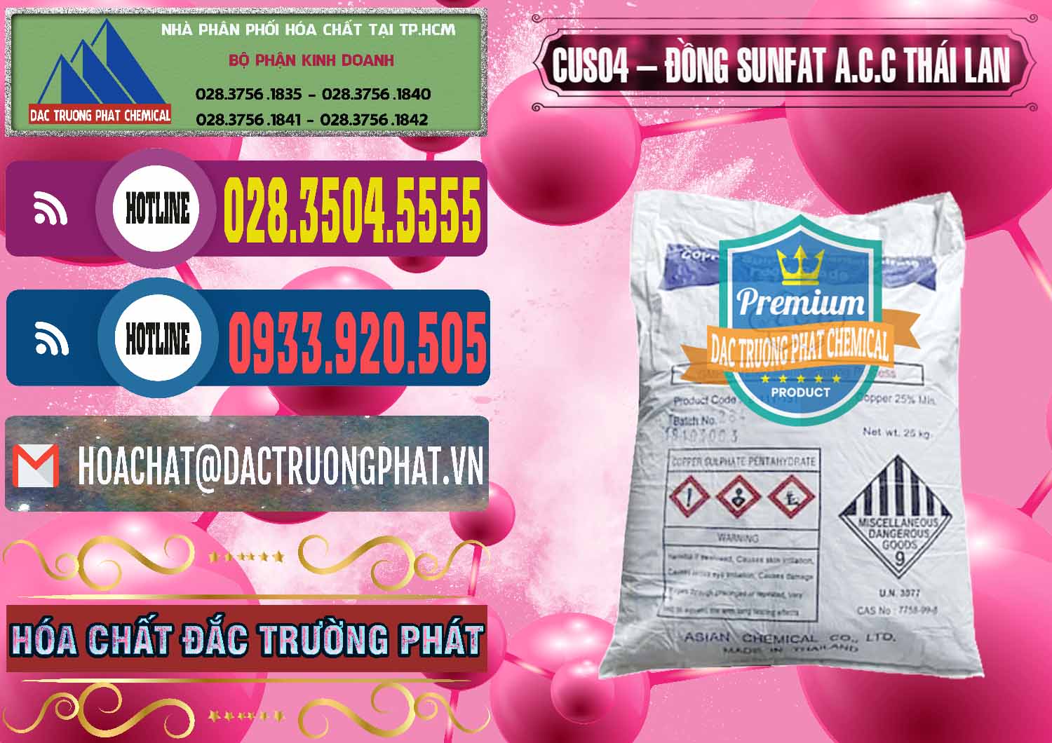 Nơi chuyên kinh doanh - bán CuSO4 – Đồng Sunfat A.C.C Thái Lan - 0249 - Cty cung cấp và bán hóa chất tại TP.HCM - muabanhoachat.com.vn