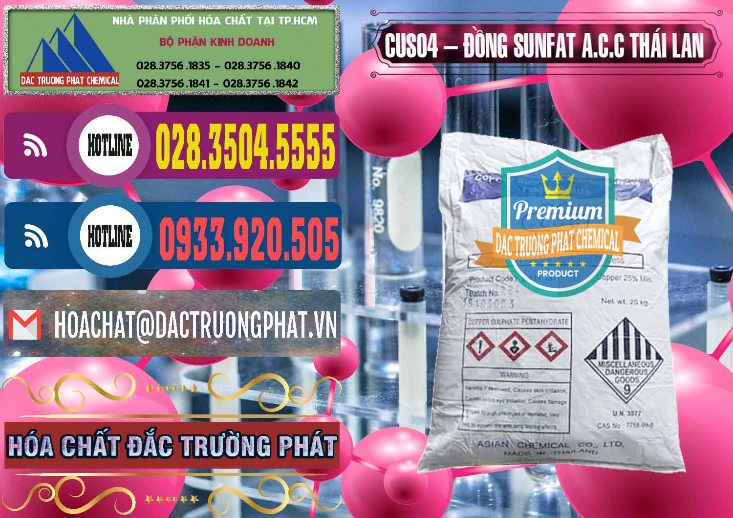 Đơn vị chuyên kinh doanh & bán CuSO4 – Đồng Sunfat A.C.C Thái Lan - 0249 - Nhà cung cấp & phân phối hóa chất tại TP.HCM - muabanhoachat.com.vn
