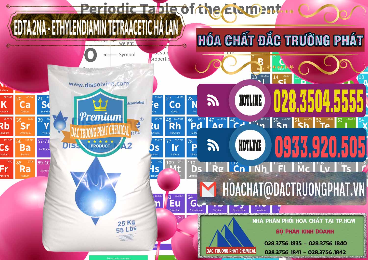 Nhập khẩu ( bán ) EDTA.2NA - Ethylendiamin Tetraacetic Dissolvine Hà Lan Netherlands - 0064 - Đơn vị cung cấp và bán hóa chất tại TP.HCM - muabanhoachat.com.vn