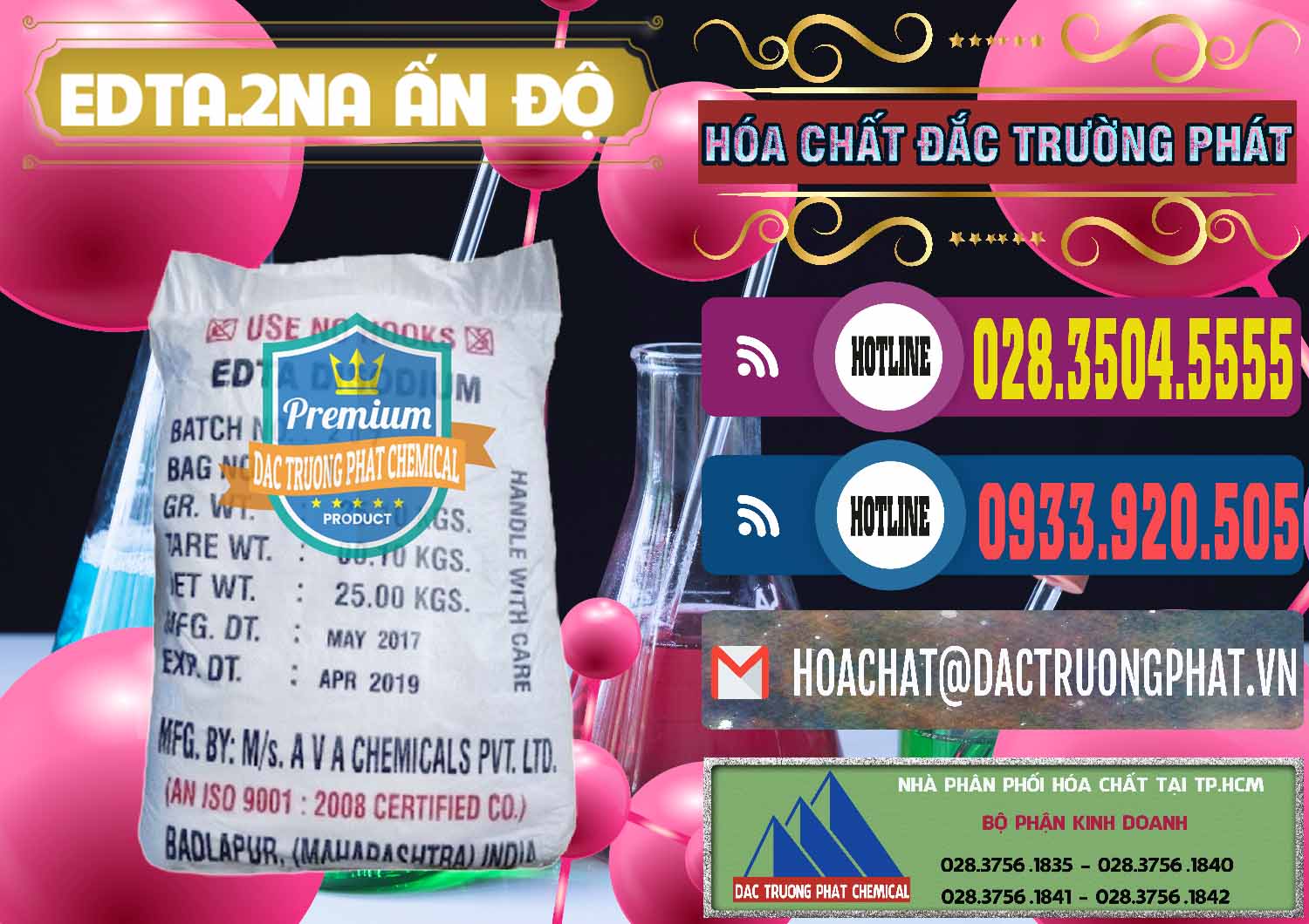 Địa chỉ chuyên bán » phân phối hóa chất Muối Ethylenediaminetetracetic Acid × Edta Na2 Ấn Độ India Cty chuyên bán ( cung cấp ) EDTA.2NA - Ethylendiamin Tetraacetic Ấn Độ India - 0416 - Công ty chuyên cung cấp ( nhập khẩu ) hóa chất tại TP.HCM - muabanhoachat.com.vn