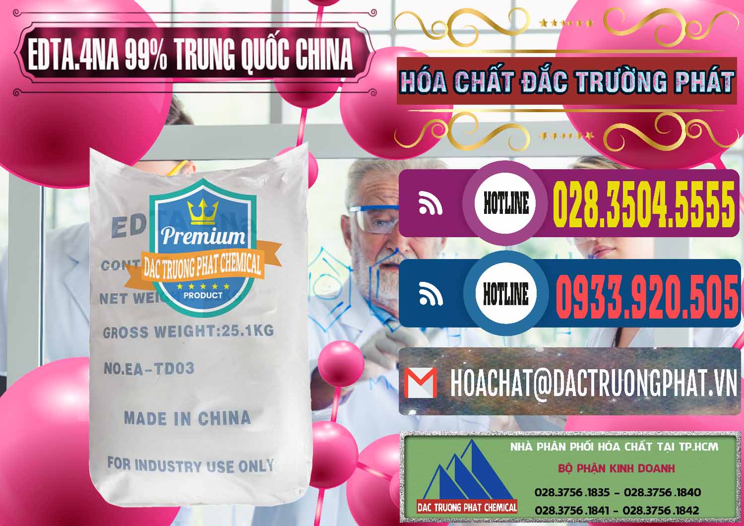 Cty cung ứng - bán EDTA.4NA - EDTA Muối 99% Trung Quốc China - 0292 - Kinh doanh ( phân phối ) hóa chất tại TP.HCM - muabanhoachat.com.vn