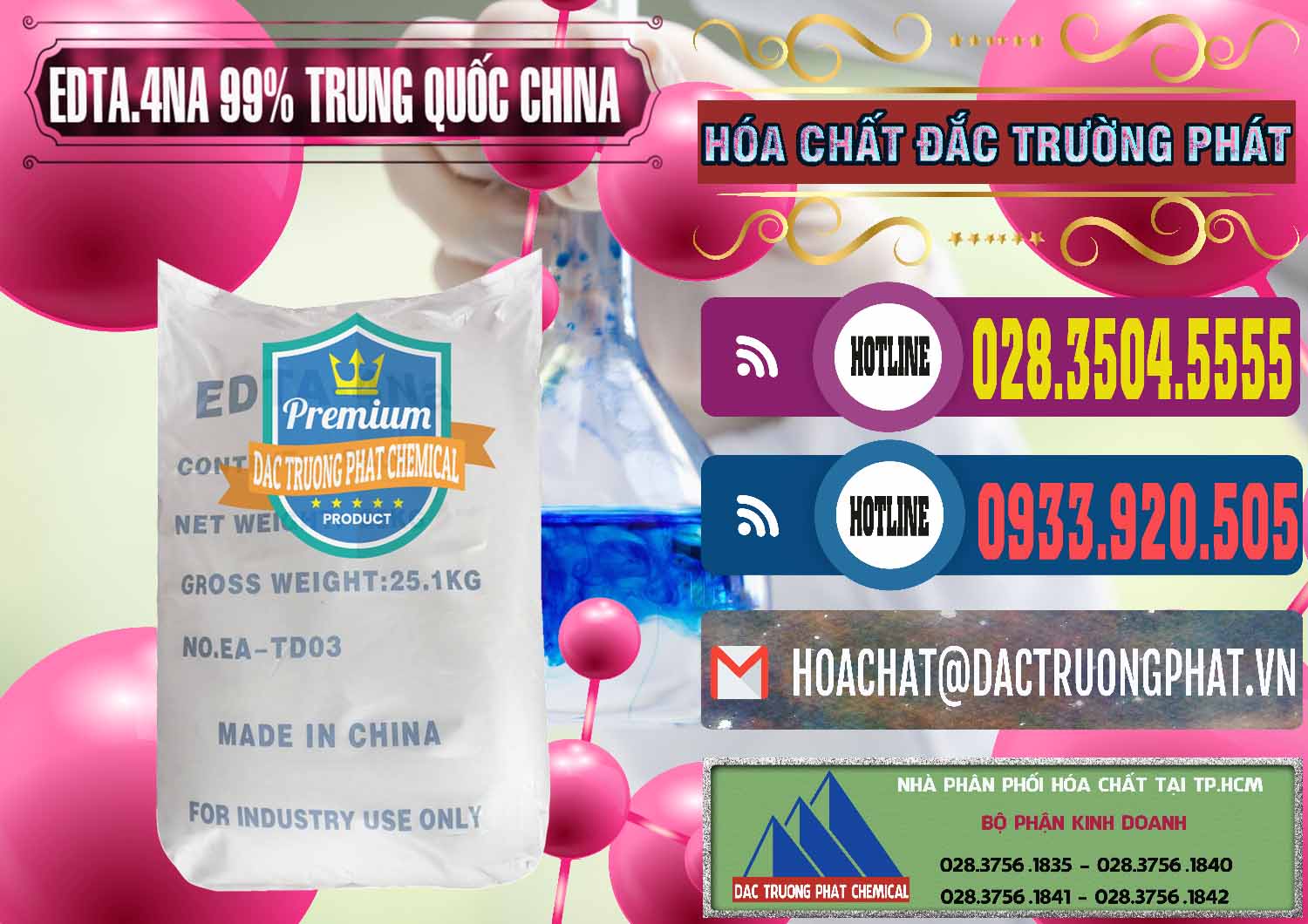 Nơi bán _ phân phối EDTA.4NA - EDTA Muối 99% Trung Quốc China - 0292 - Chuyên phân phối _ nhập khẩu hóa chất tại TP.HCM - muabanhoachat.com.vn