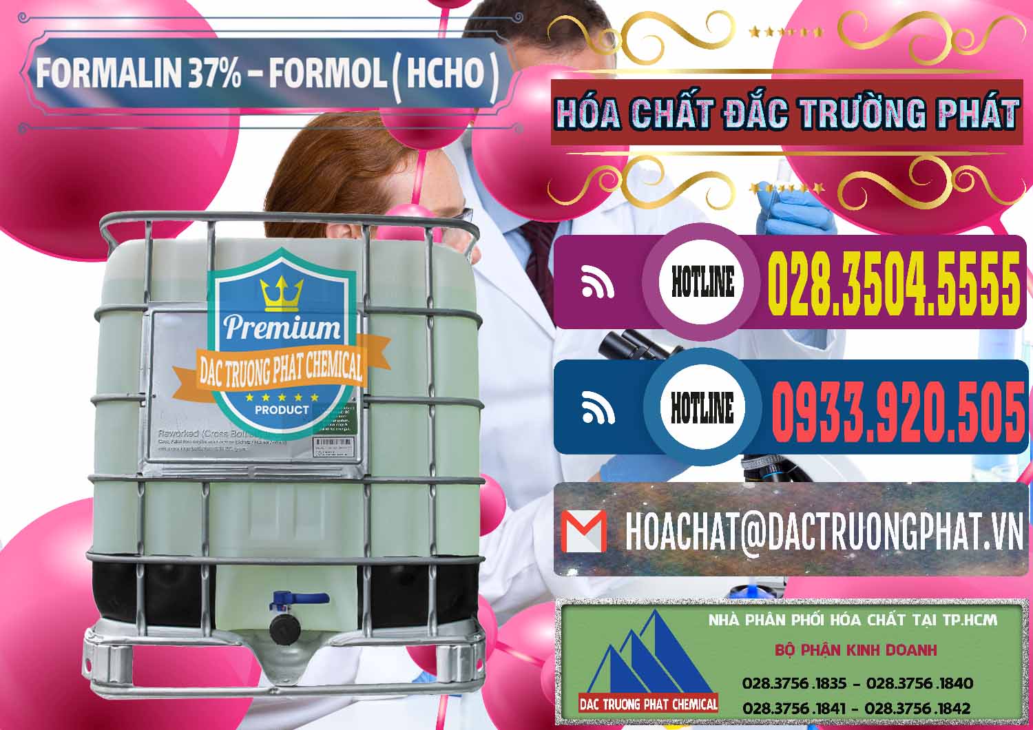 Nơi chuyên bán ( cung cấp ) Formalin - Formol ( HCHO ) 37% Việt Nam - 0187 - Đơn vị cung ứng _ phân phối hóa chất tại TP.HCM - muabanhoachat.com.vn