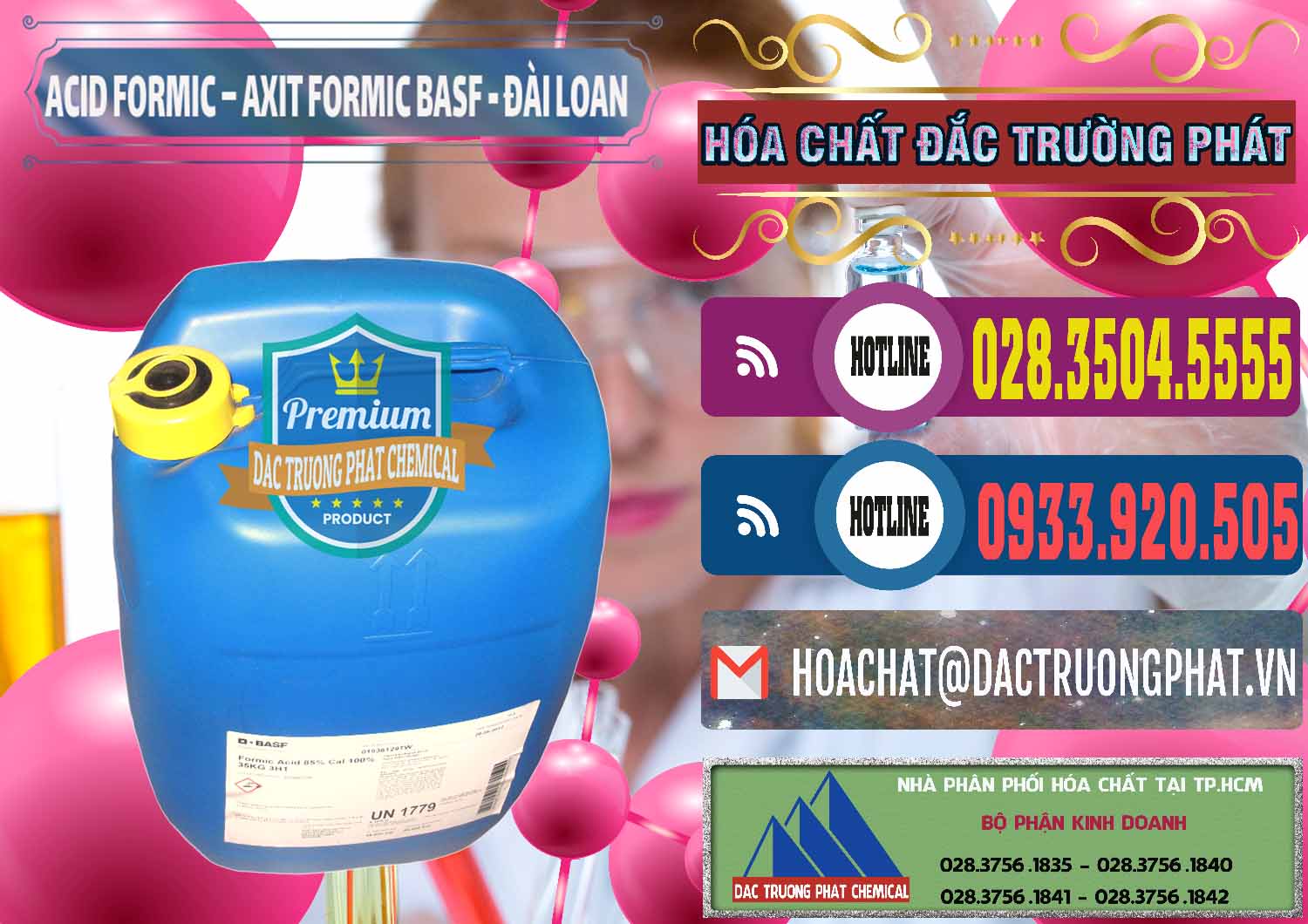 Nơi bán ( phân phối ) Acid Formic - Axit Formic 85% BASF Đài Loan Taiwan - 0027 - Nơi chuyên cung ứng - phân phối hóa chất tại TP.HCM - muabanhoachat.com.vn