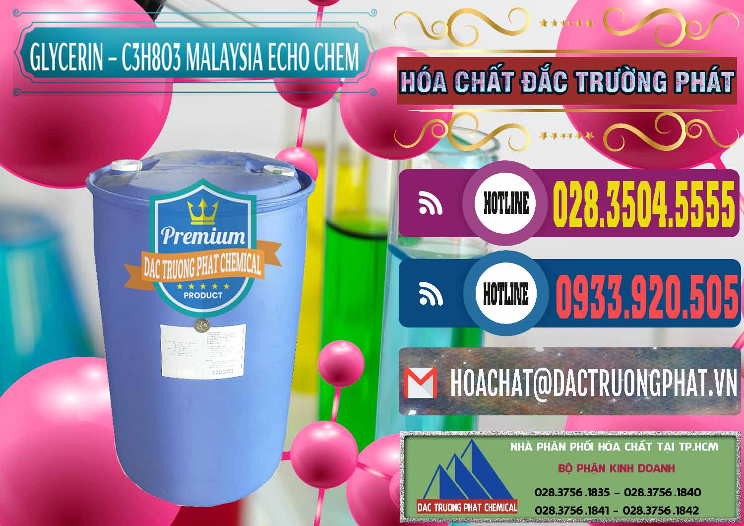 Cung ứng - bán C3H8O3 - Glycerin 99.7% Echo Chem Malaysia - 0273 - Đơn vị phân phối - bán hóa chất tại TP.HCM - muabanhoachat.com.vn