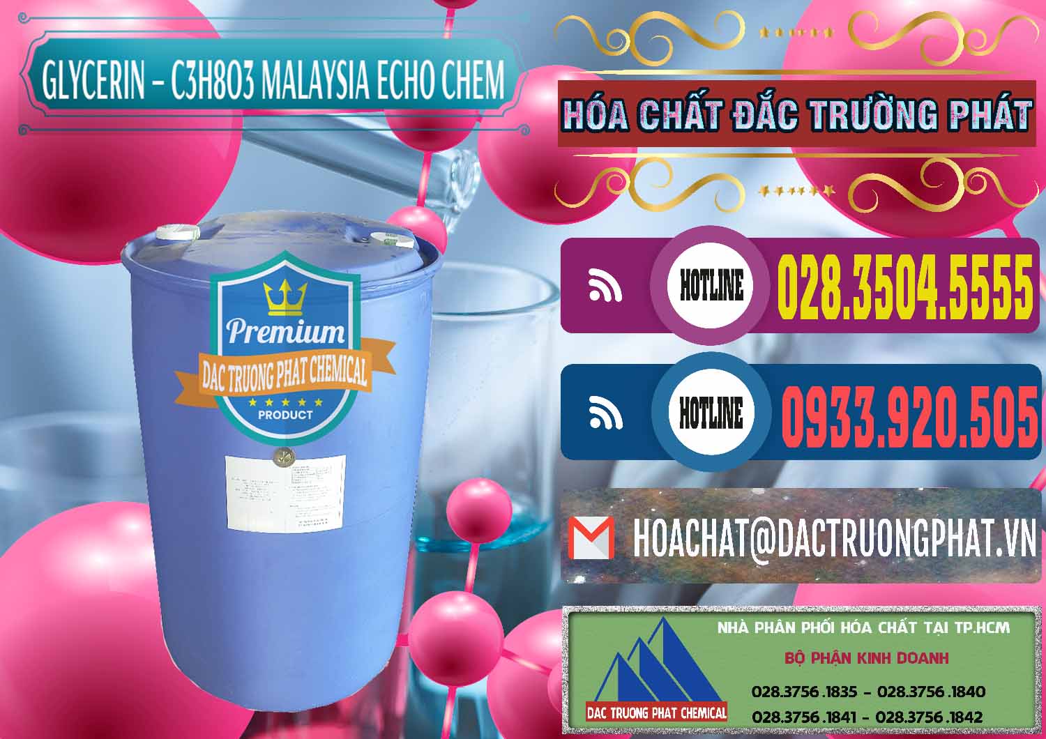 Cung cấp _ bán C3H8O3 - Glycerin 99.7% Echo Chem Malaysia - 0273 - Cty bán - cung cấp hóa chất tại TP.HCM - muabanhoachat.com.vn