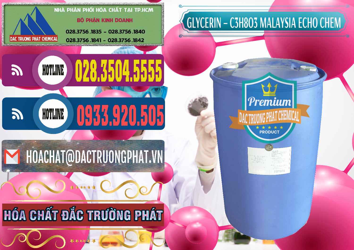 Đơn vị phân phối _ bán C3H8O3 - Glycerin 99.7% Echo Chem Malaysia - 0273 - Phân phối và bán hóa chất tại TP.HCM - muabanhoachat.com.vn
