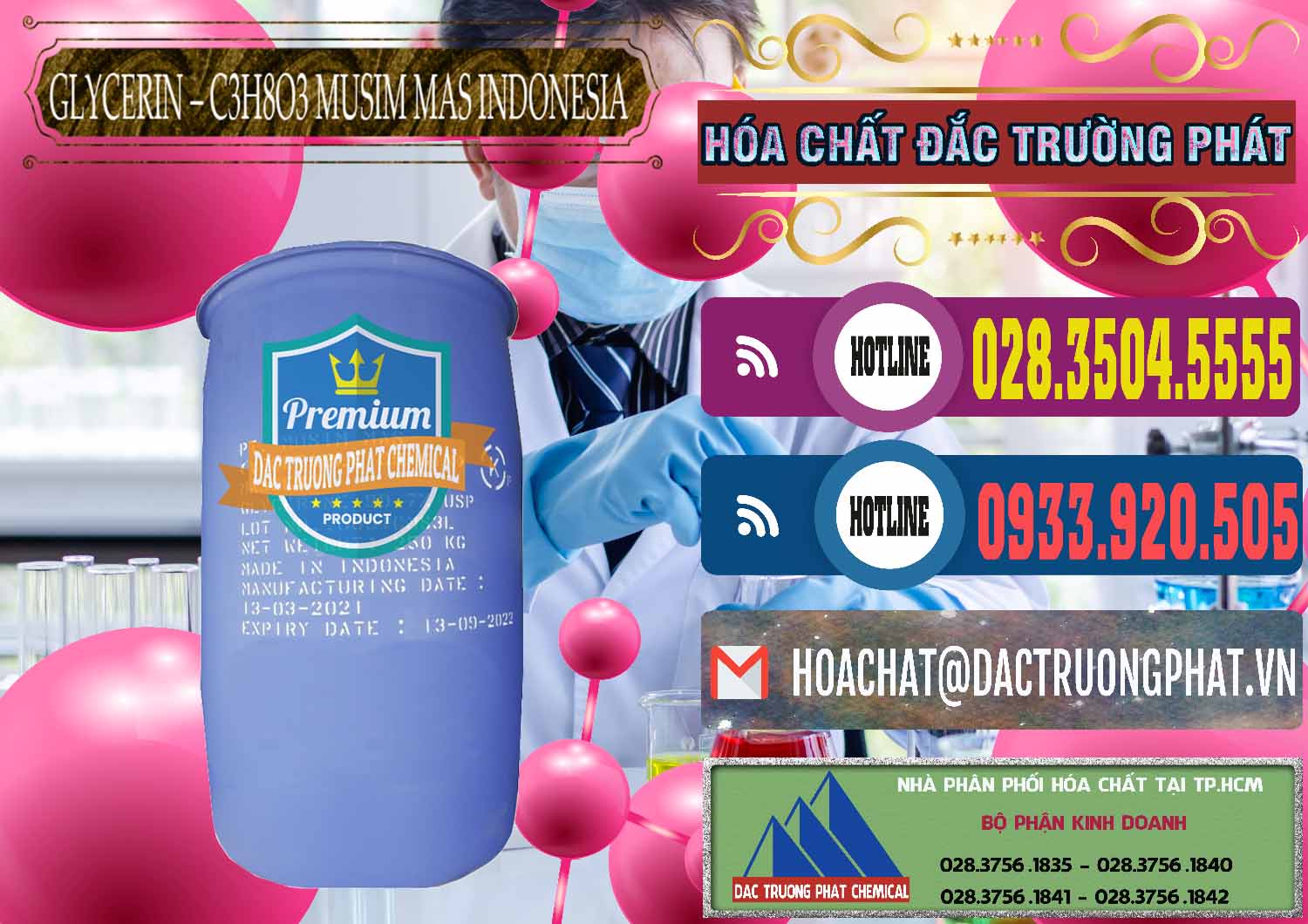 Nhập khẩu ( bán ) Glycerin – C3H8O3 99.7% Musim Mas Indonesia - 0272 - Cty chuyên cung cấp và kinh doanh hóa chất tại TP.HCM - muabanhoachat.com.vn