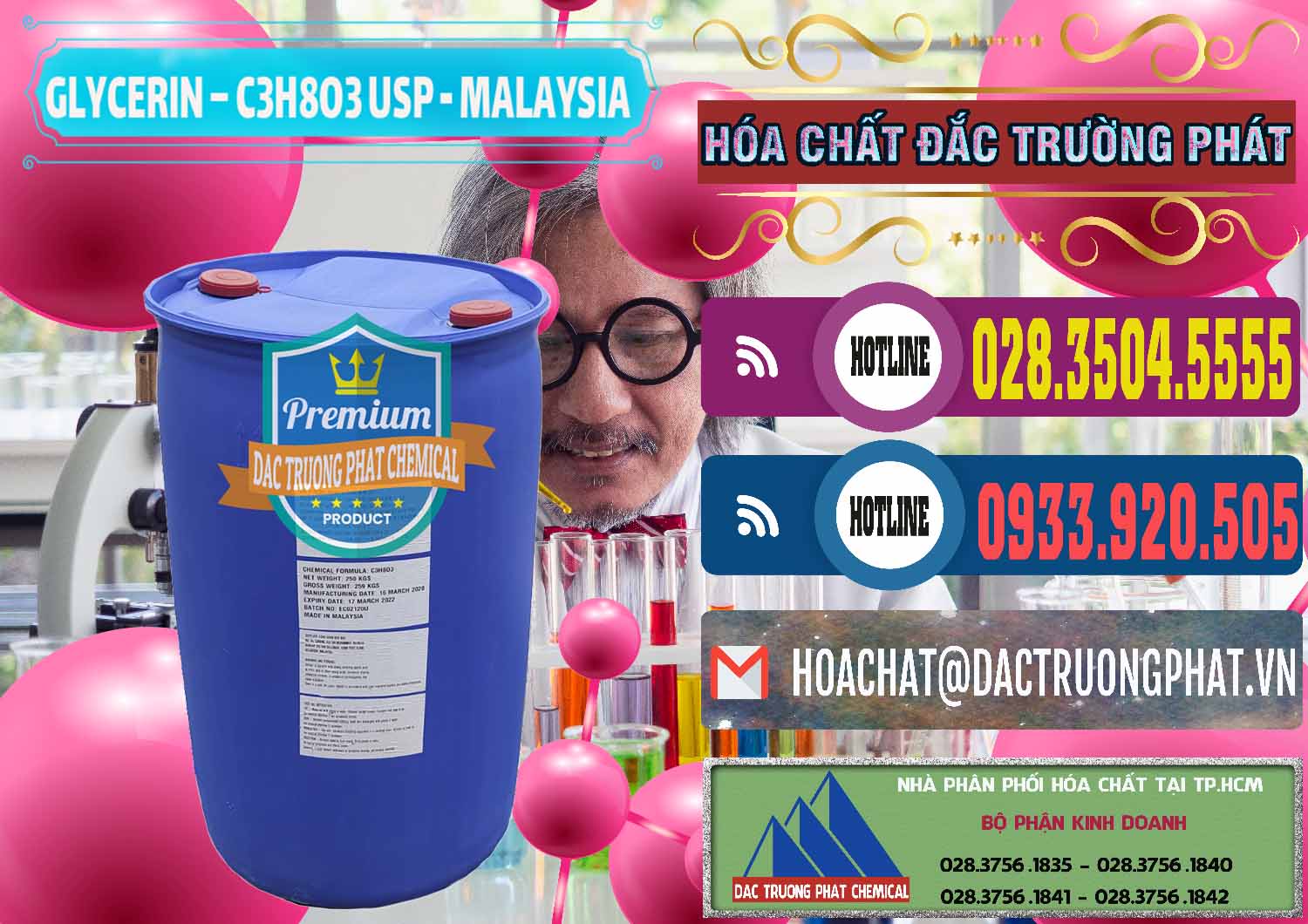 Kinh doanh - bán Glycerin – C3H8O3 USP Malaysia - 0233 - Nơi cung cấp ( nhập khẩu ) hóa chất tại TP.HCM - muabanhoachat.com.vn