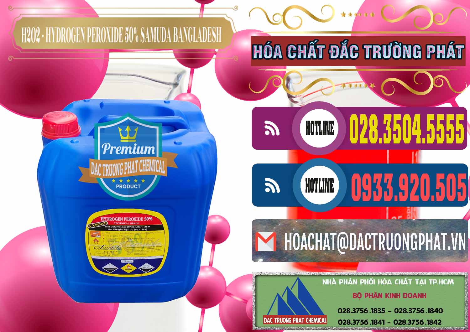 Nhà bán hàng < phân phối H2O2 - Hydrogen Dioxide Lỏng 50% Samuda Bangladesh Bán _ phân phối H2O2 - Hydrogen Peroxide 50% Samuda Bangladesh - 0077 - Công ty chuyên phân phối ( cung ứng ) hóa chất tại TP.HCM - muabanhoachat.com.vn