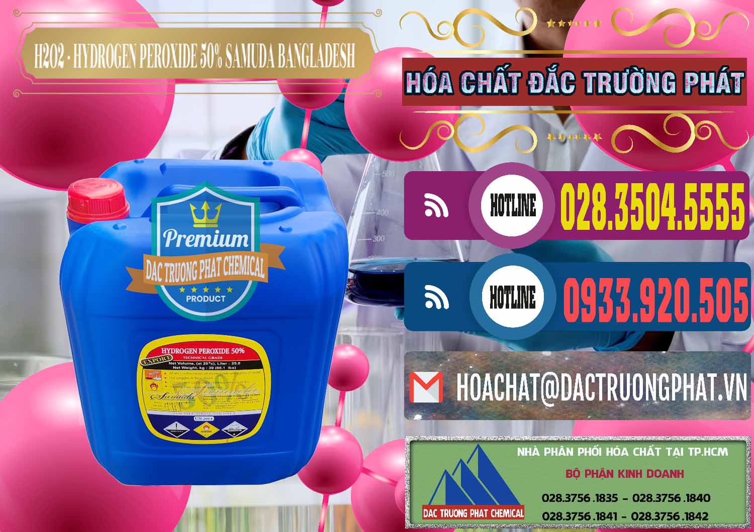 Nhà bán hàng < phân phối H2O2 - Hydrogen Dioxide Lỏng 50% Samuda Bangladesh Nhập khẩu - bán H2O2 - Hydrogen Peroxide 50% Samuda Bangladesh - 0077 - Nơi chuyên phân phối ( cung ứng ) hóa chất tại TP.HCM - muabanhoachat.com.vn