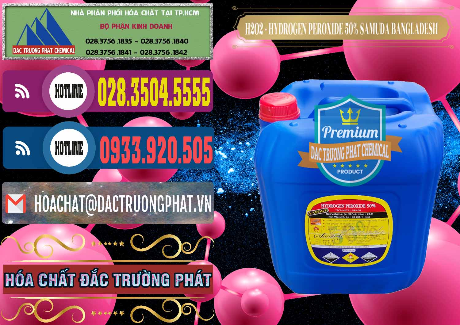 Công ty phân phối > bán hóa chất Nước Hydrogen Dioxide & Hydrogen Peroxide 50% Samuda Bangladesh Công ty chuyên phân phối và bán H2O2 - Hydrogen Peroxide 50% Samuda Bangladesh - 0077 - Nơi phân phối & nhập khẩu hóa chất tại TP.HCM - muabanhoachat.com.vn