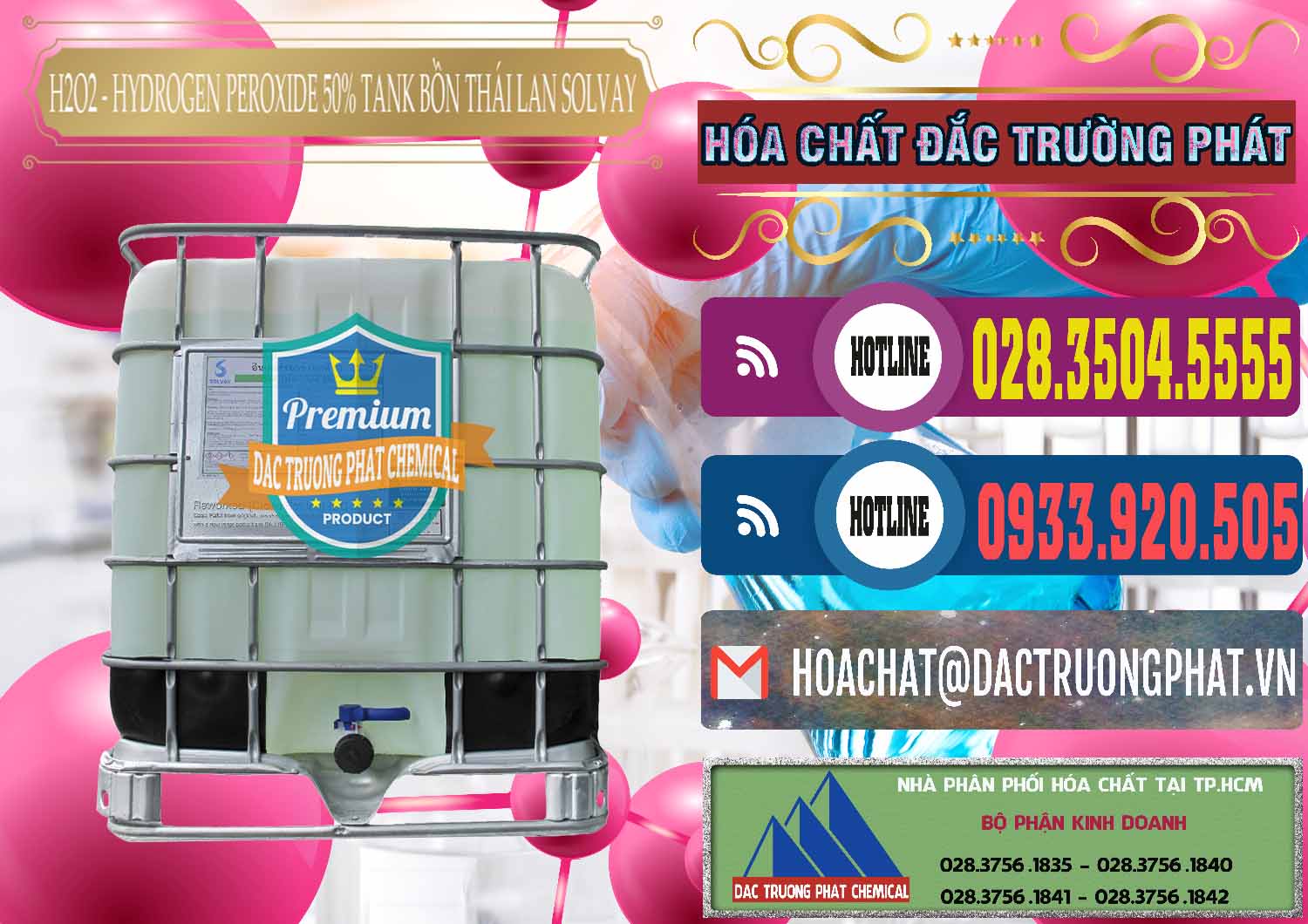 Nơi nhập khẩu ( bán ) H2O2 - Hydrogen Peroxide 50% Tank IBC Bồn Thái Lan Solvay - 0072 - Công ty cung cấp & phân phối hóa chất tại TP.HCM - muabanhoachat.com.vn