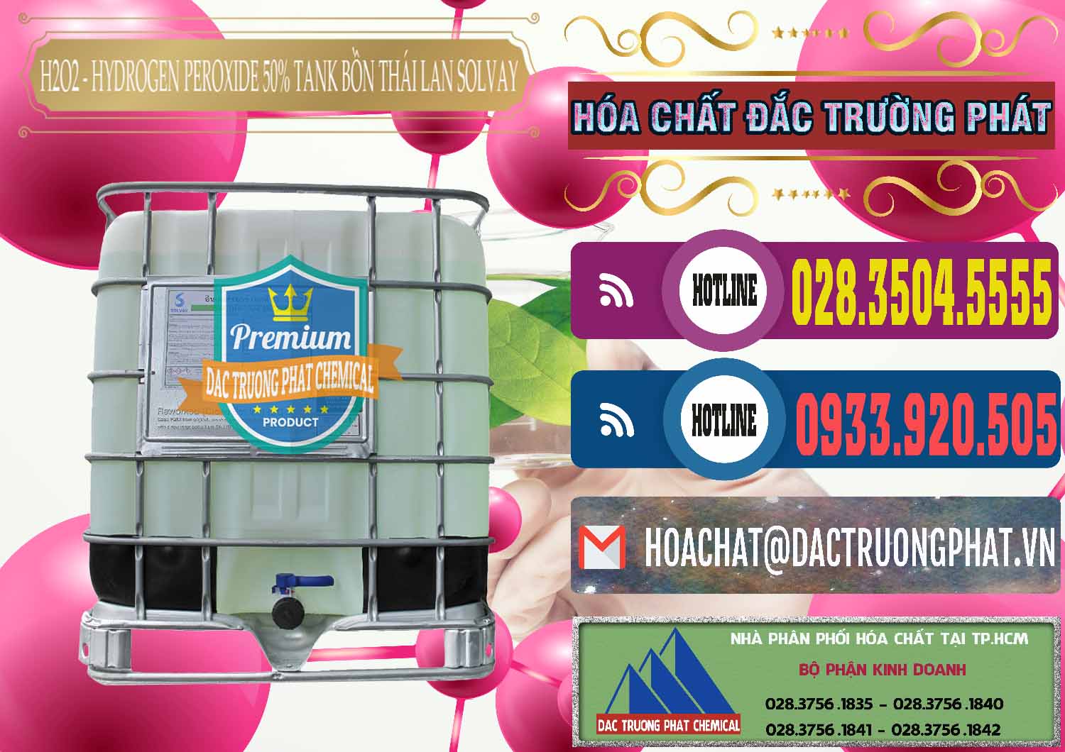 Nơi chuyên bán - cung cấp H2O2 - Hydrogen Peroxide 50% Tank IBC Bồn Thái Lan Solvay - 0072 - Chuyên kinh doanh ( cung cấp ) hóa chất tại TP.HCM - muabanhoachat.com.vn