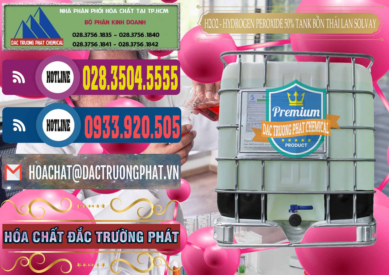Nhà nhập khẩu & bán H2O2 - Hydrogen Peroxide 50% Tank IBC Bồn Thái Lan Solvay - 0072 - Nơi phân phối & cung cấp hóa chất tại TP.HCM - muabanhoachat.com.vn