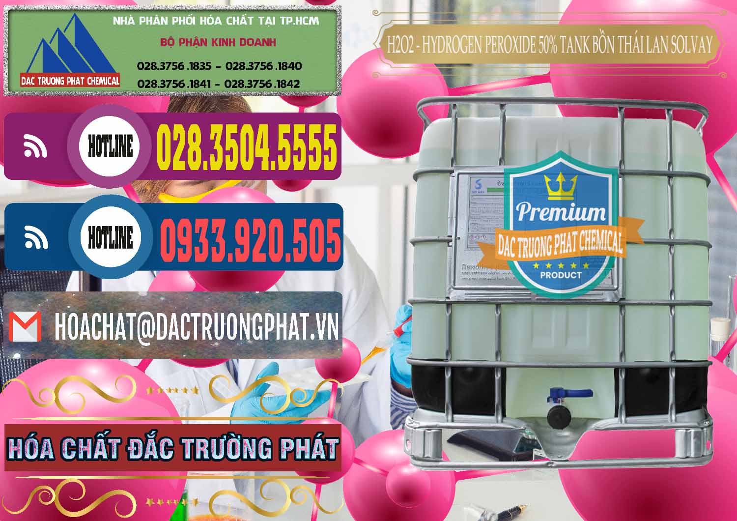 Đơn vị kinh doanh - bán H2O2 - Hydrogen Peroxide 50% Tank IBC Bồn Thái Lan Solvay - 0072 - Nơi chuyên cung cấp - kinh doanh hóa chất tại TP.HCM - muabanhoachat.com.vn