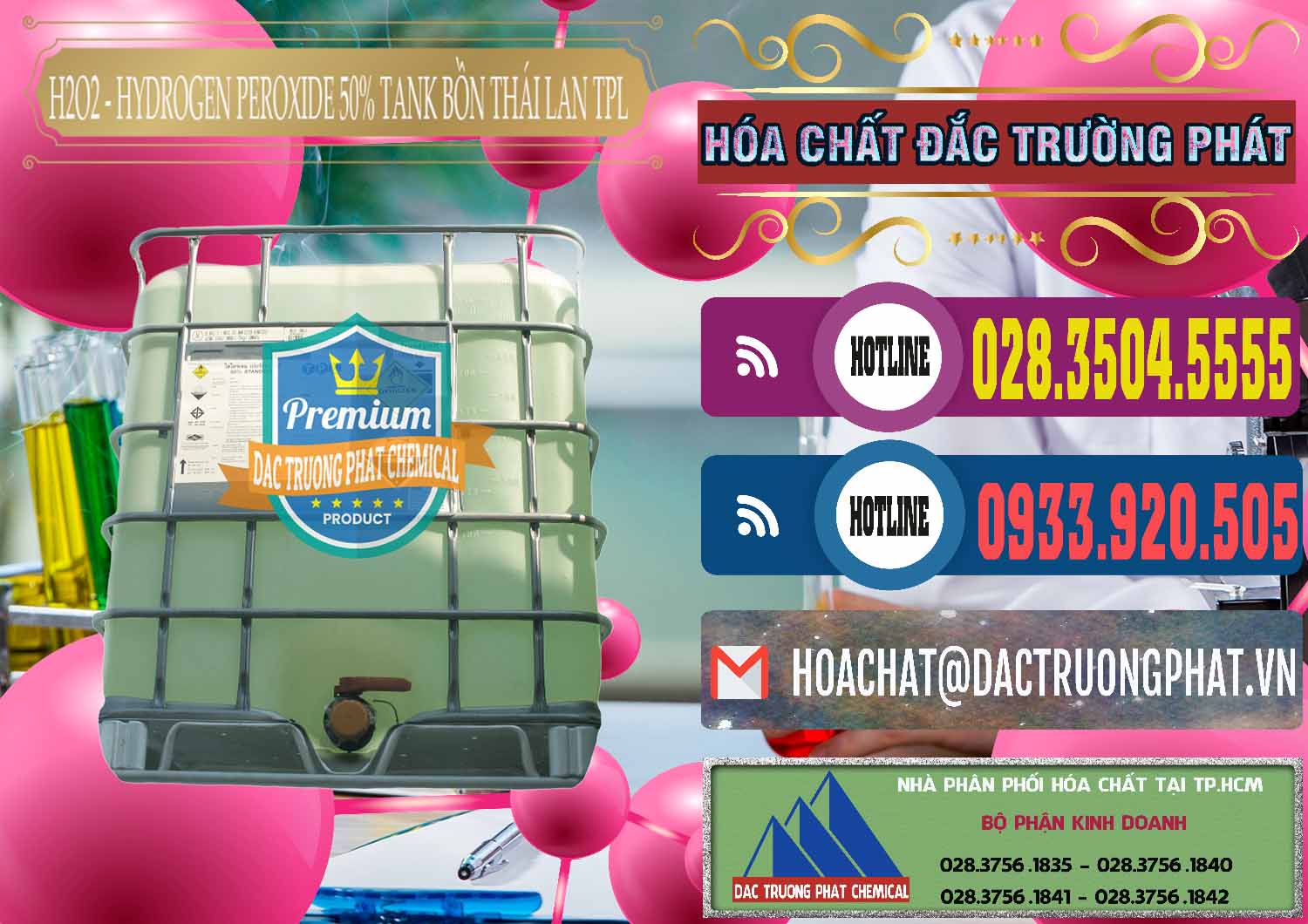 Nơi kinh doanh & bán H2O2 - Hydrogen Peroxide 50% Tank IBC Bồn Thái Lan TPL - 0073 - Công ty cung cấp _ phân phối hóa chất tại TP.HCM - muabanhoachat.com.vn