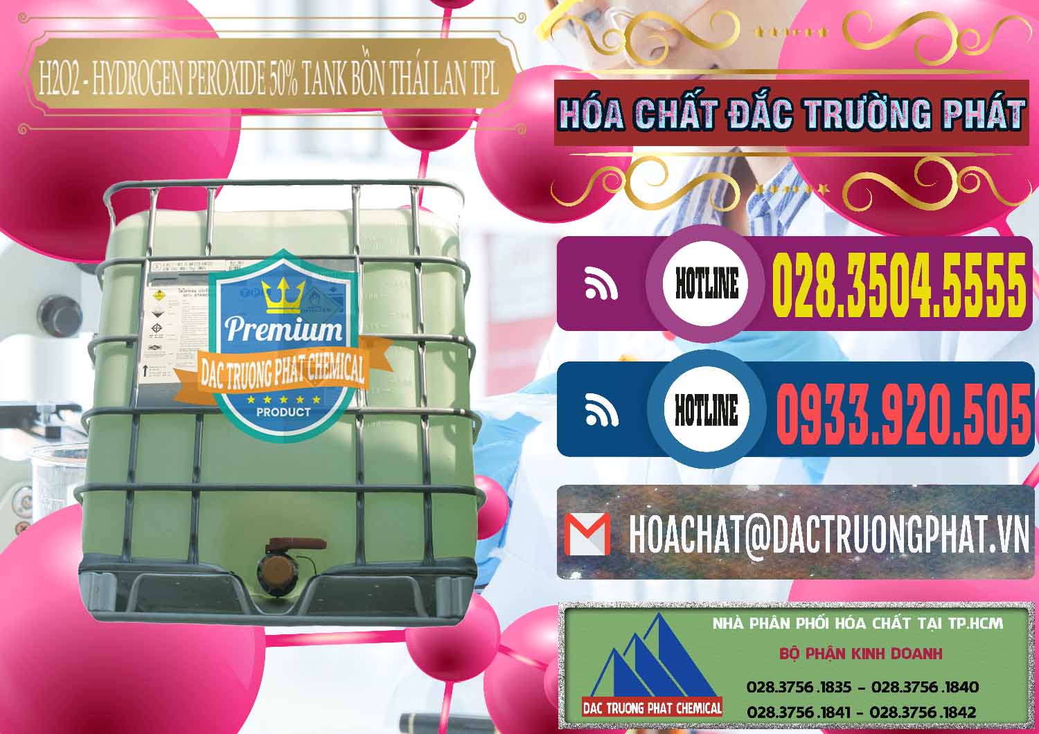 Công ty nhập khẩu ( bán ) H2O2 - Hydrogen Peroxide 50% Tank IBC Bồn Thái Lan TPL - 0073 - Nơi chuyên nhập khẩu & phân phối hóa chất tại TP.HCM - muabanhoachat.com.vn