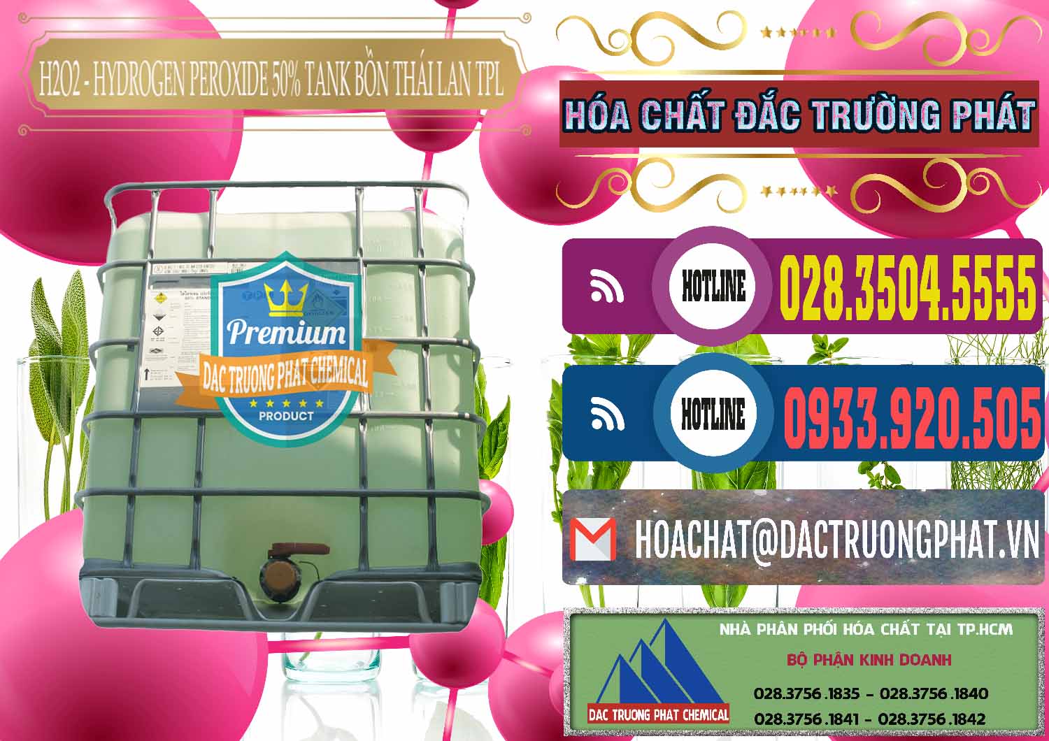 Cty cung ứng _ bán H2O2 - Hydrogen Peroxide 50% Tank IBC Bồn Thái Lan TPL - 0073 - Phân phối và kinh doanh hóa chất tại TP.HCM - muabanhoachat.com.vn