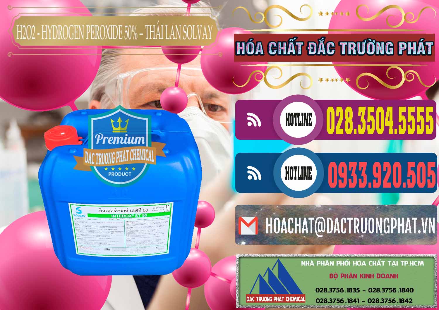 Đơn vị bán _ phân phối H2O2 - Hydrogen Peroxide 50% Thái Lan Solvay - 0068 - Nơi nhập khẩu & phân phối hóa chất tại TP.HCM - muabanhoachat.com.vn