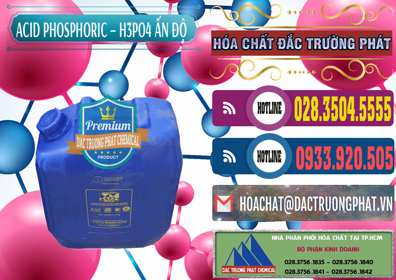 Cty phân phối & bán Axit Phosphoric H3PO4 85% Ấn Độ - 0350 - Nơi chuyên phân phối ( bán ) hóa chất tại TP.HCM - muabanhoachat.com.vn