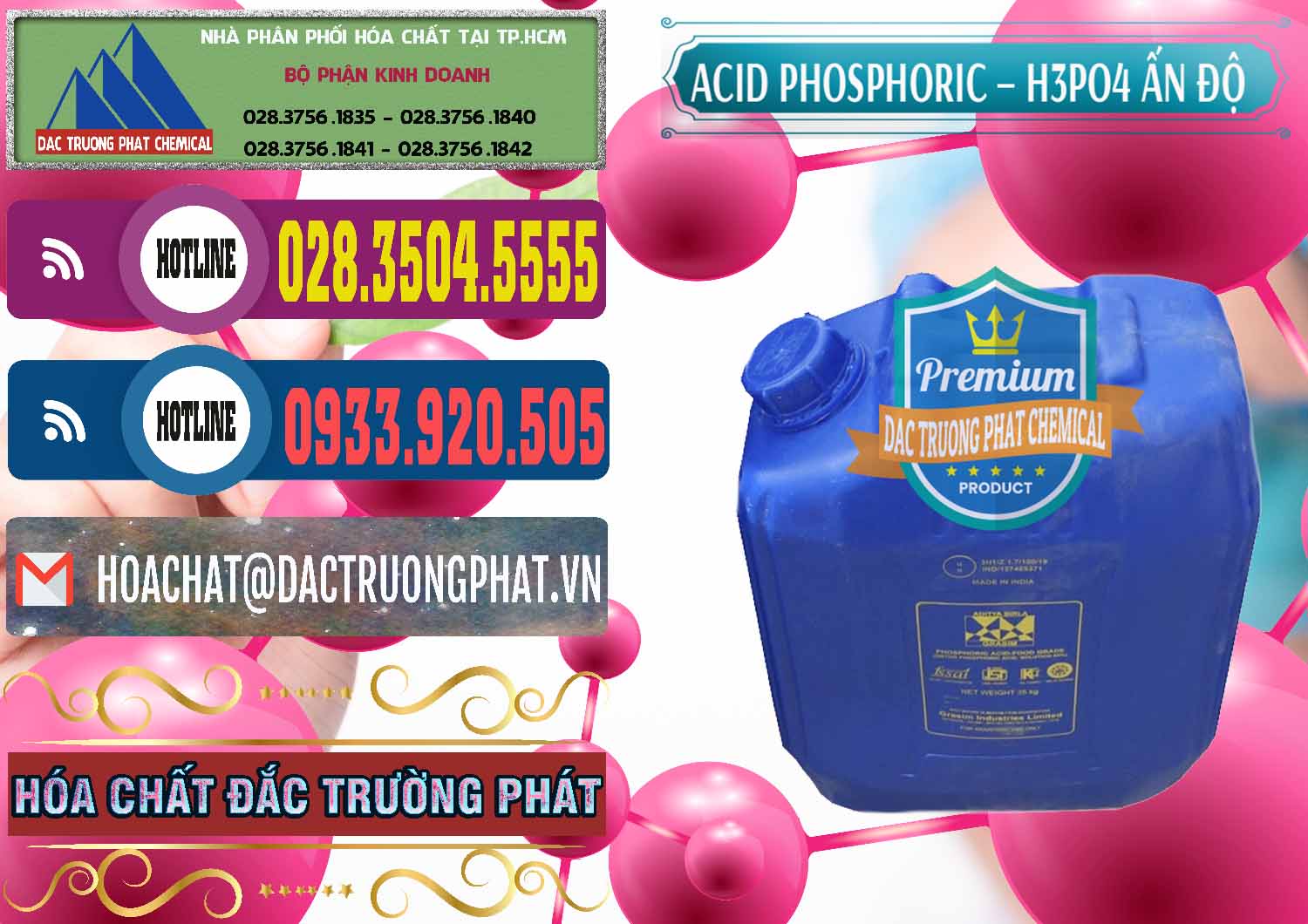 Cty chuyên bán - cung cấp Axit Phosphoric H3PO4 85% Ấn Độ - 0350 - Đơn vị bán - cung cấp hóa chất tại TP.HCM - muabanhoachat.com.vn