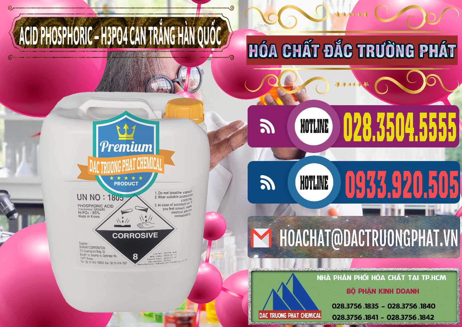 Nhà phân phối & bán Acid Phosphoric - Axit Phosphoric H3PO4 Can Trắng Hàn Quốc Korea - 0017 - Phân phối - bán hóa chất tại TP.HCM - muabanhoachat.com.vn