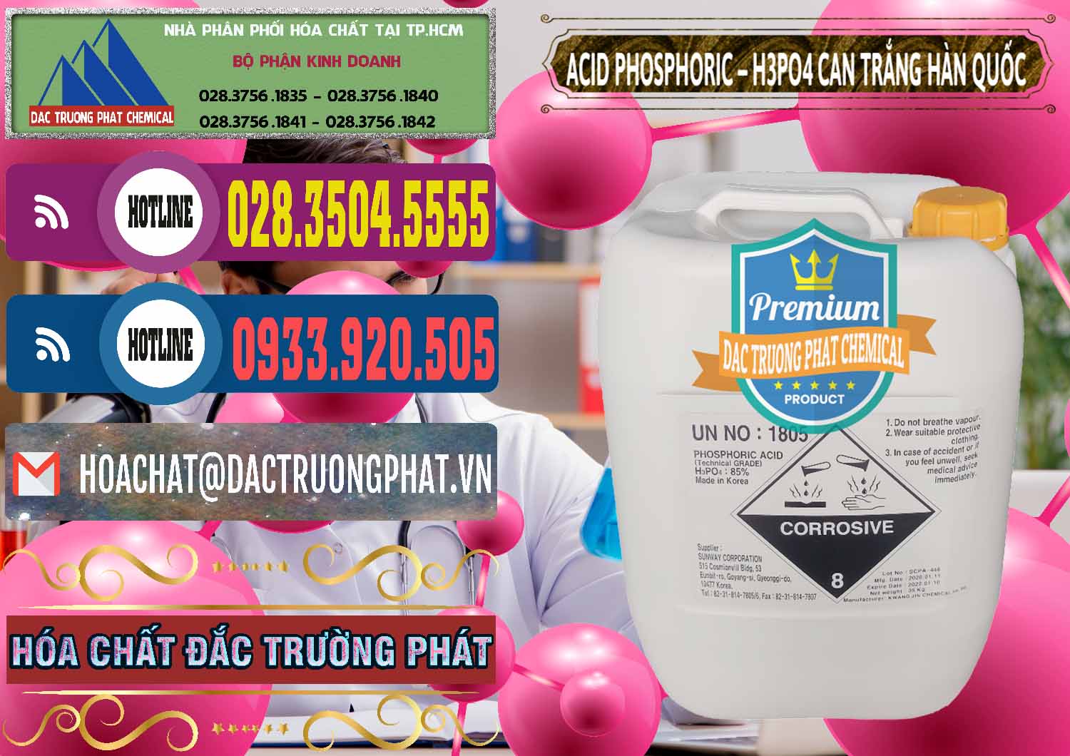 Nhập khẩu - bán Acid Phosphoric - Axit Phosphoric H3PO4 Can Trắng Hàn Quốc Korea - 0017 - Cty nhập khẩu - phân phối hóa chất tại TP.HCM - muabanhoachat.com.vn