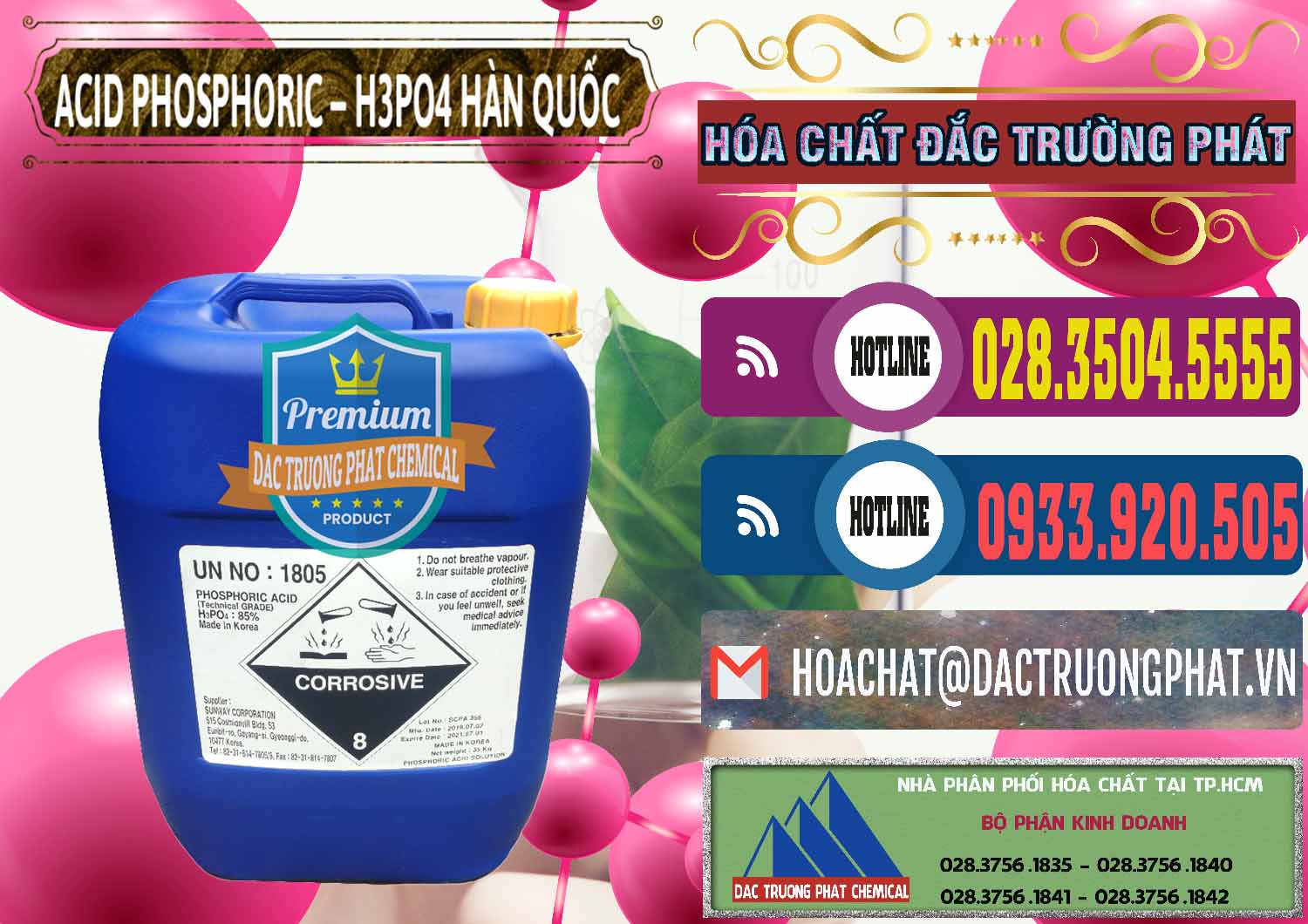 Công ty bán & cung cấp Acid Phosphoric – H3PO4 85% Can Xanh Hàn Quốc Korea - 0016 - Cty cung ứng - phân phối hóa chất tại TP.HCM - muabanhoachat.com.vn