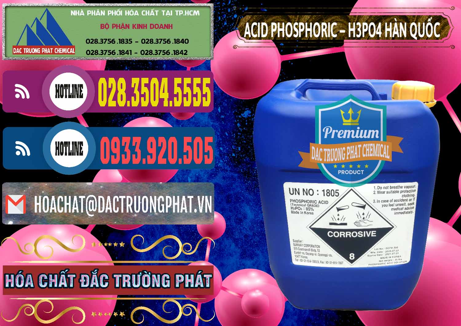 Chuyên bán ( phân phối ) Acid Phosphoric – H3PO4 85% Can Xanh Hàn Quốc Korea - 0016 - Đơn vị chuyên bán _ cung cấp hóa chất tại TP.HCM - muabanhoachat.com.vn