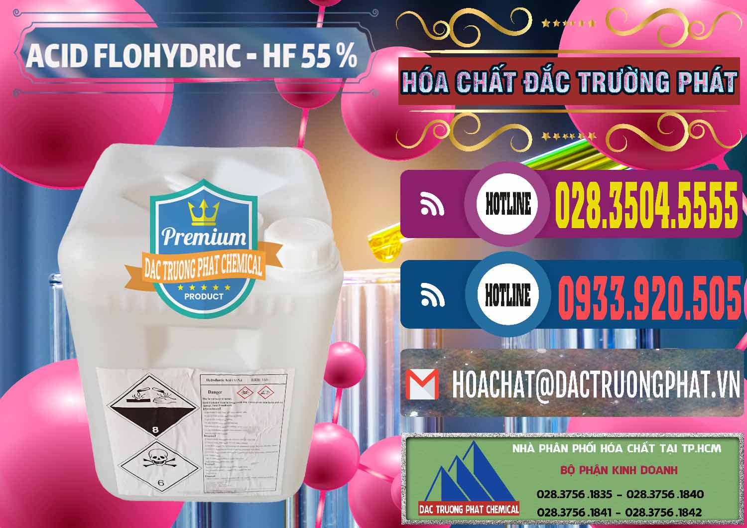 Bán & phân phối Axit HF - Acid HF 55% Can Trắng Trung Quốc China - 0079 - Công ty cung cấp và phân phối hóa chất tại TP.HCM - muabanhoachat.com.vn