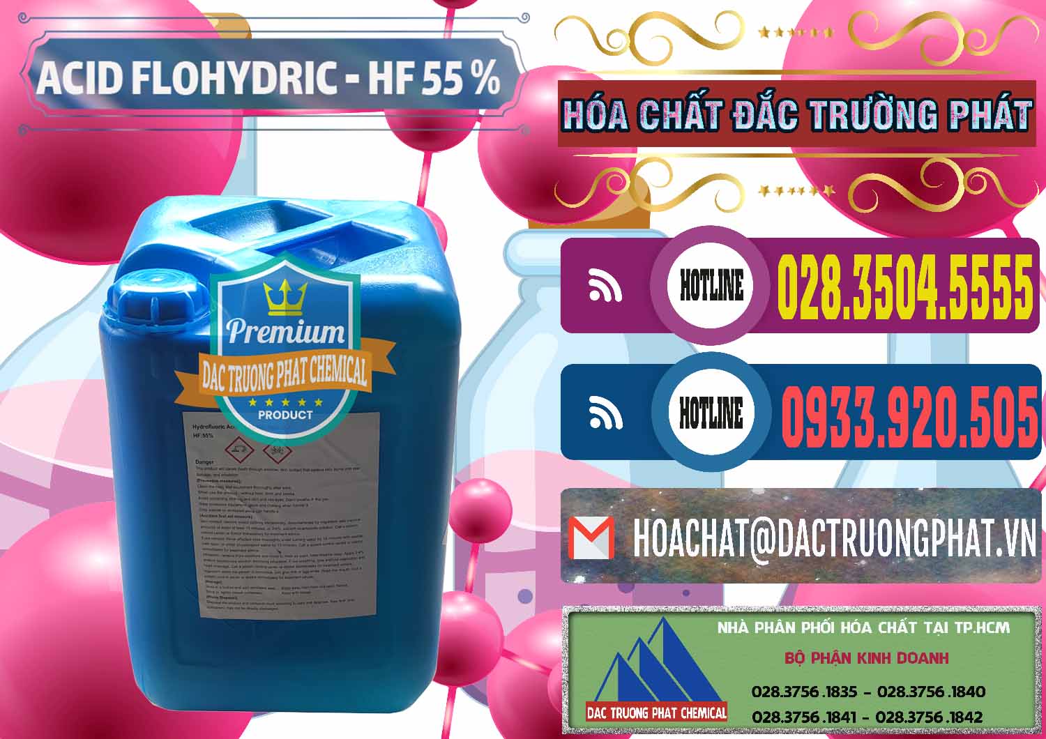 Chuyên phân phối ( bán ) Axit HF - Acid HF 55% Can Xanh Trung Quốc China - 0080 - Chuyên cung cấp - phân phối hóa chất tại TP.HCM - muabanhoachat.com.vn