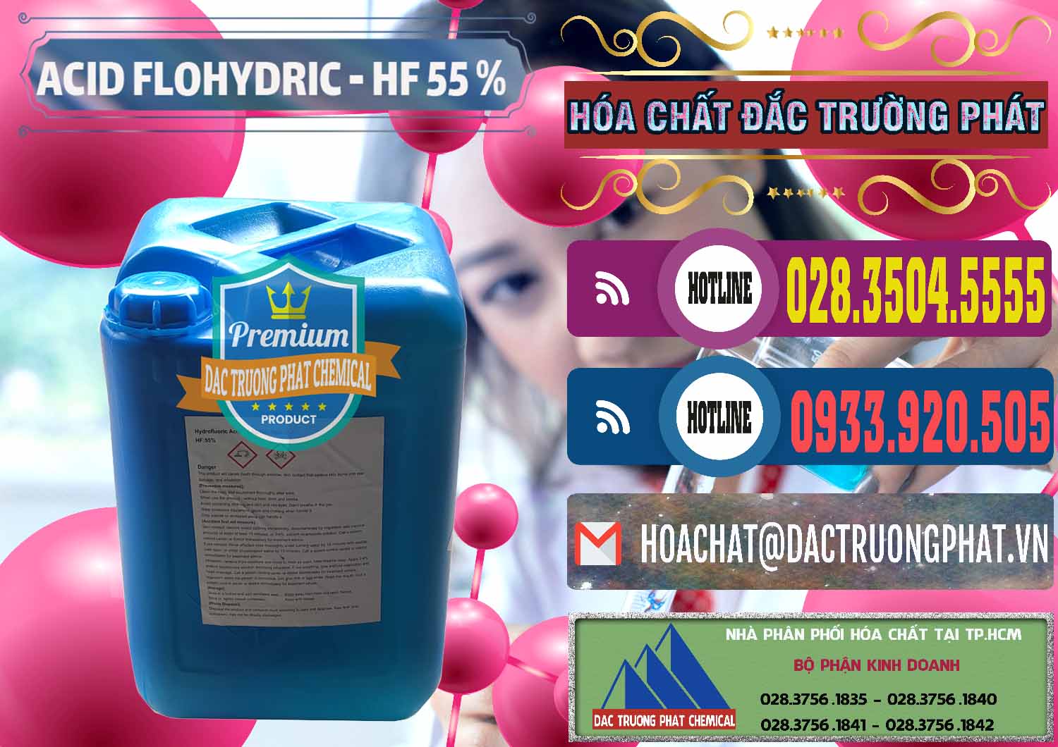 Công ty chuyên cung ứng ( bán ) Axit HF - Acid HF 55% Can Xanh Trung Quốc China - 0080 - Kinh doanh và cung cấp hóa chất tại TP.HCM - muabanhoachat.com.vn