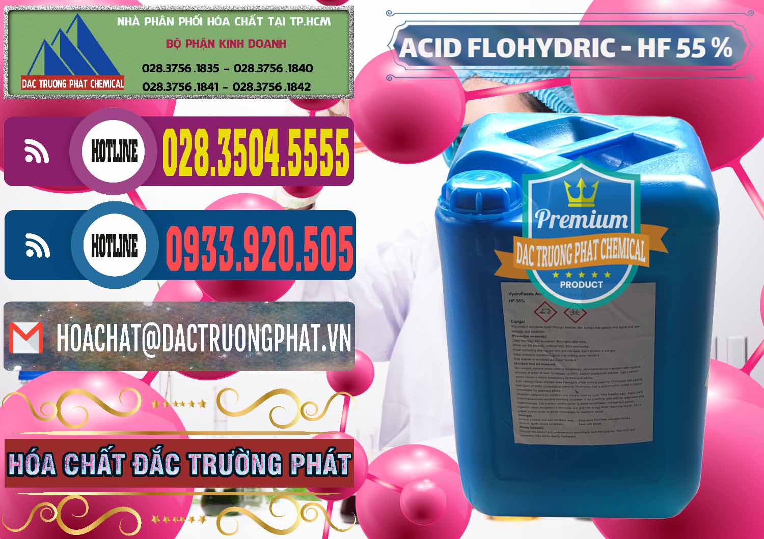 Công ty chuyên cung cấp và bán Axit HF - Acid HF 55% Can Xanh Trung Quốc China - 0080 - Công ty phân phối - bán hóa chất tại TP.HCM - muabanhoachat.com.vn