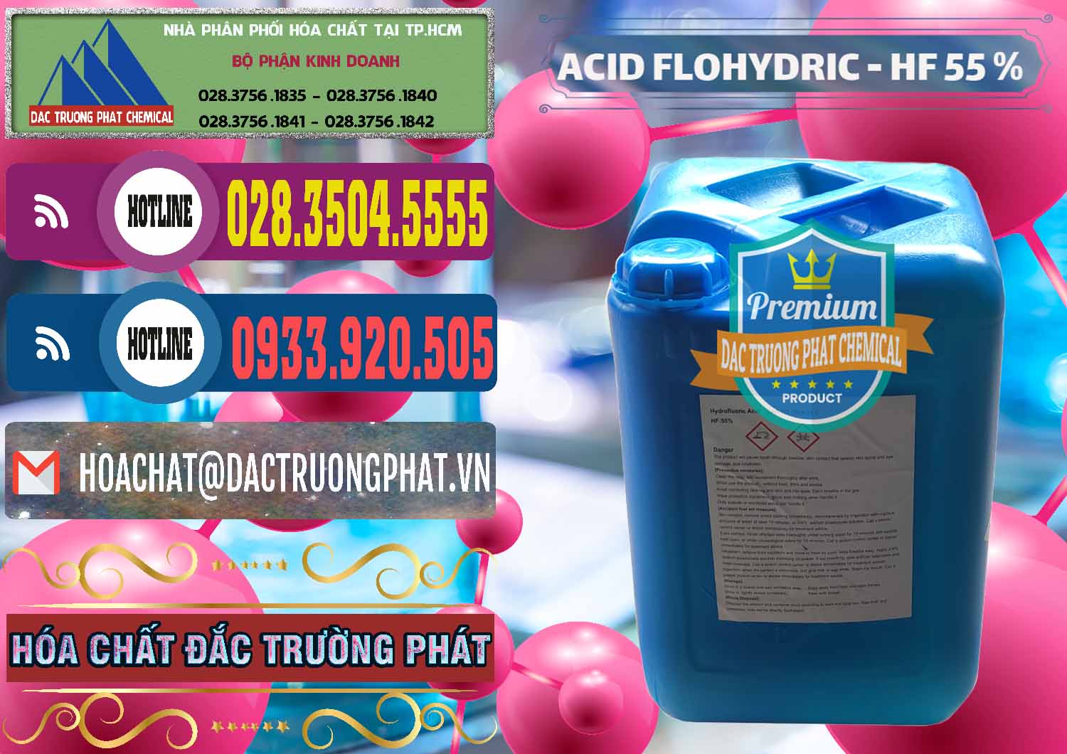 Cty chuyên bán & cung ứng Axit HF - Acid HF 55% Can Xanh Trung Quốc China - 0080 - Nơi bán - cung cấp hóa chất tại TP.HCM - muabanhoachat.com.vn