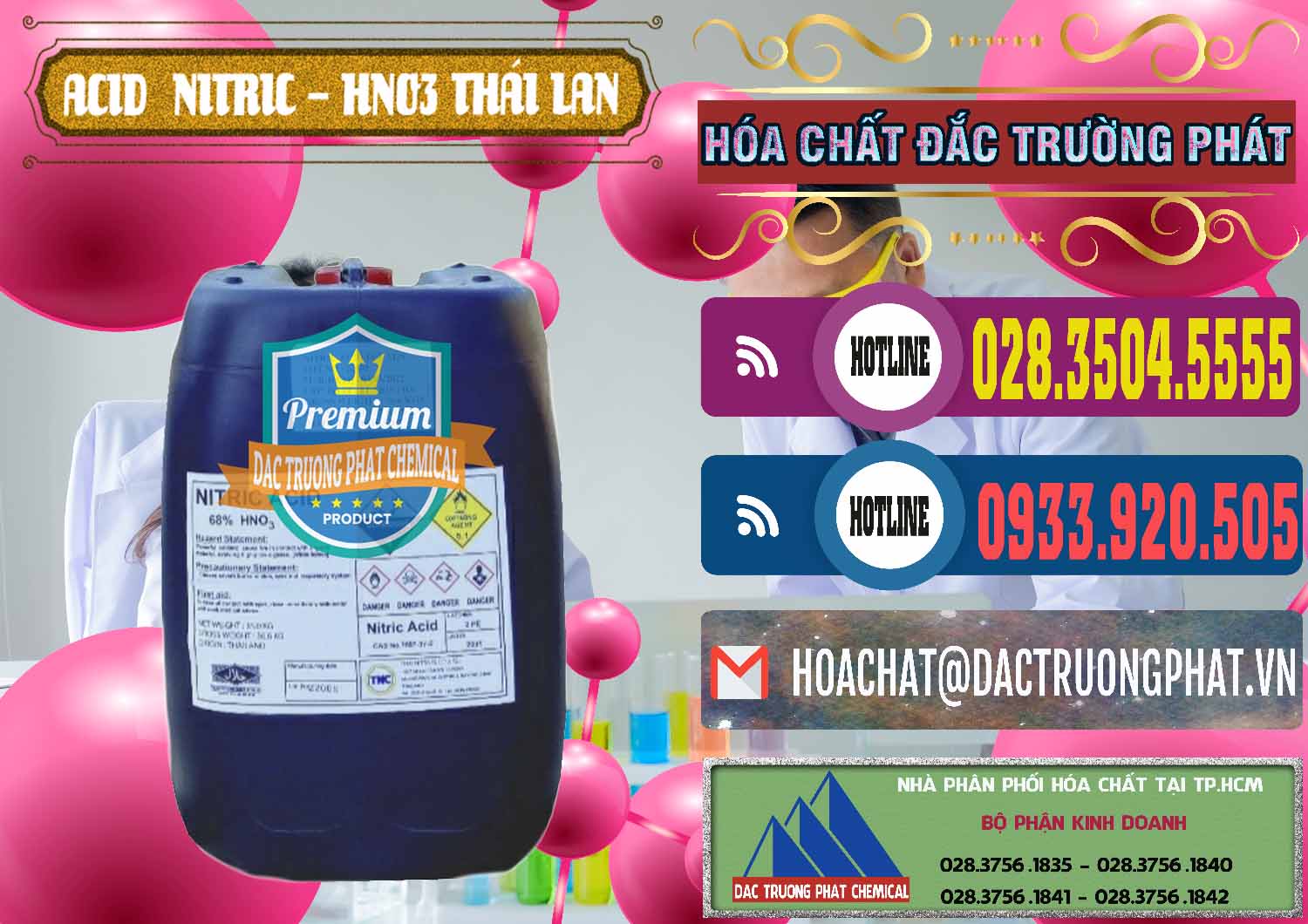 Cung cấp và bán Acid Nitric – Axit Nitric HNO3 Thái Lan Thailand - 0344 - Đơn vị chuyên nhập khẩu & cung cấp hóa chất tại TP.HCM - muabanhoachat.com.vn