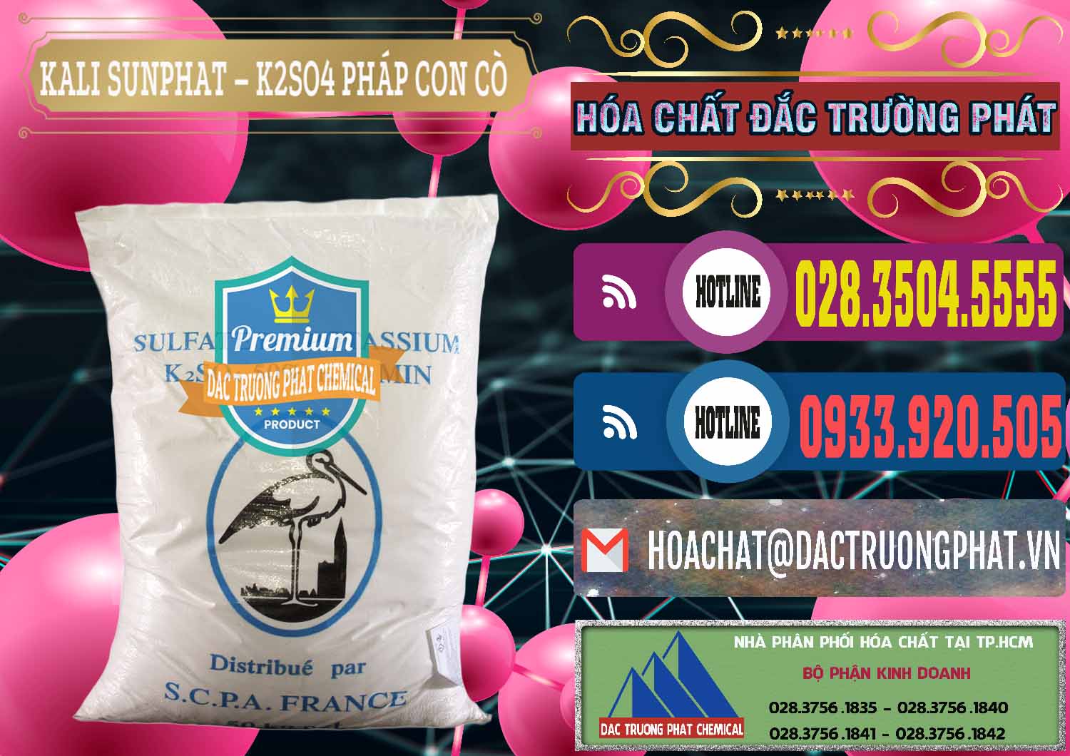 Đơn vị bán & cung cấp Kali Sunphat – K2SO4 Con Cò Pháp France - 0083 - Cty phân phối _ cung cấp hóa chất tại TP.HCM - muabanhoachat.com.vn
