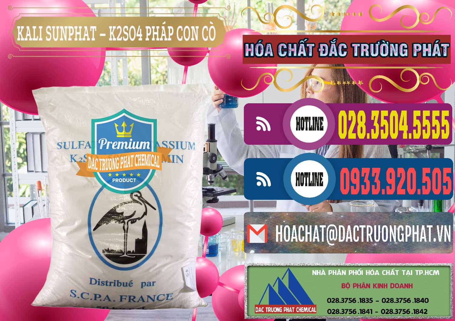 Công ty chuyên cung cấp & bán Kali Sunphat – K2SO4 Con Cò Pháp France - 0083 - Đơn vị kinh doanh _ cung cấp hóa chất tại TP.HCM - muabanhoachat.com.vn