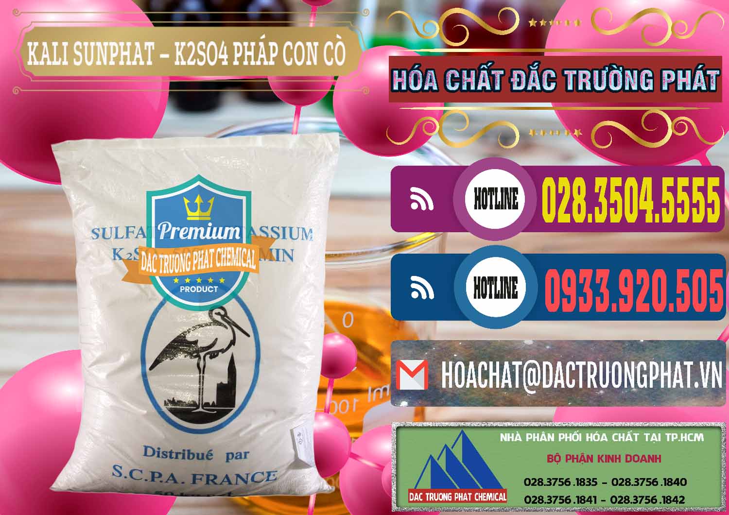 Cty chuyên bán _ cung cấp Kali Sunphat – K2SO4 Con Cò Pháp France - 0083 - Công ty chuyên cung ứng & phân phối hóa chất tại TP.HCM - muabanhoachat.com.vn