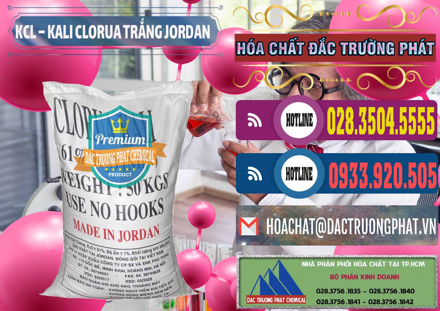 Bán & cung ứng KCL – Kali Clorua Trắng Jordan - 0088 - Nhập khẩu ( cung cấp ) hóa chất tại TP.HCM - muabanhoachat.com.vn