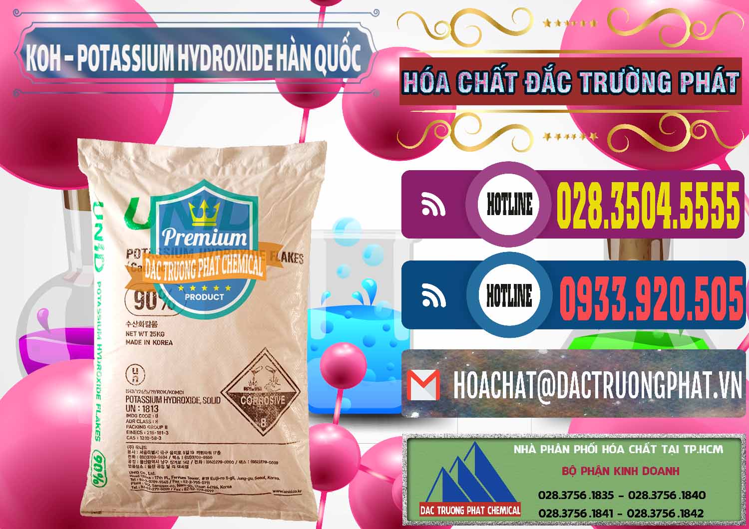 Bán ( phân phối ) KOH ( 90%) – Potassium Hydroxide Unid Hàn Quốc Korea - 0090 - Nhà cung cấp ( nhập khẩu ) hóa chất tại TP.HCM - muabanhoachat.com.vn