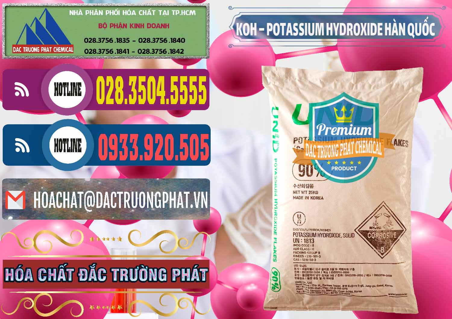 Đơn vị cung cấp & bán KOH ( 90%) – Potassium Hydroxide Unid Hàn Quốc Korea - 0090 - Nơi chuyên cung ứng ( phân phối ) hóa chất tại TP.HCM - muabanhoachat.com.vn