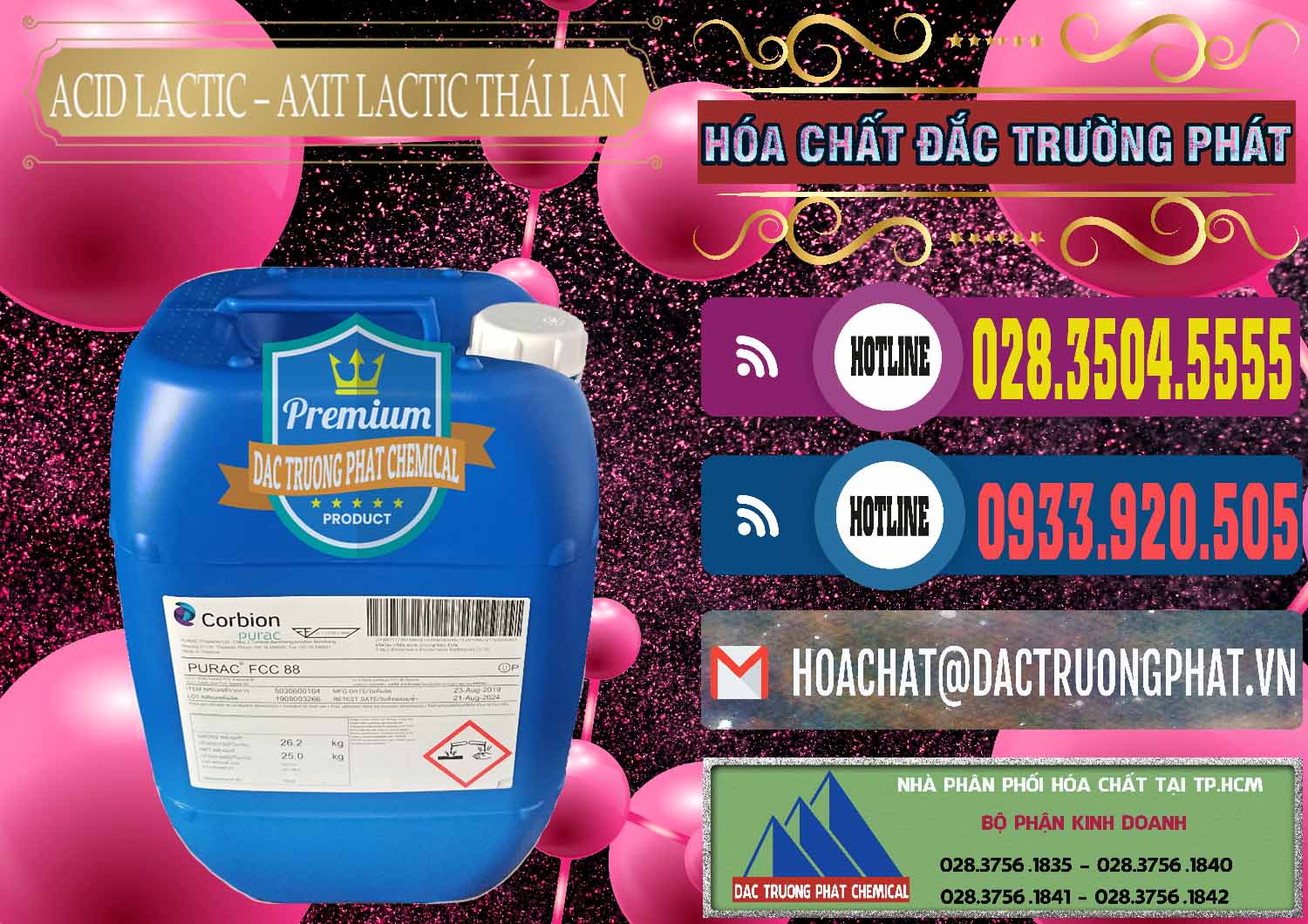 Công ty chuyên bán ( cung ứng ) Acid Lactic – Axit Lactic Thái Lan Purac FCC 88 - 0012 - Đơn vị cung cấp ( kinh doanh ) hóa chất tại TP.HCM - muabanhoachat.com.vn
