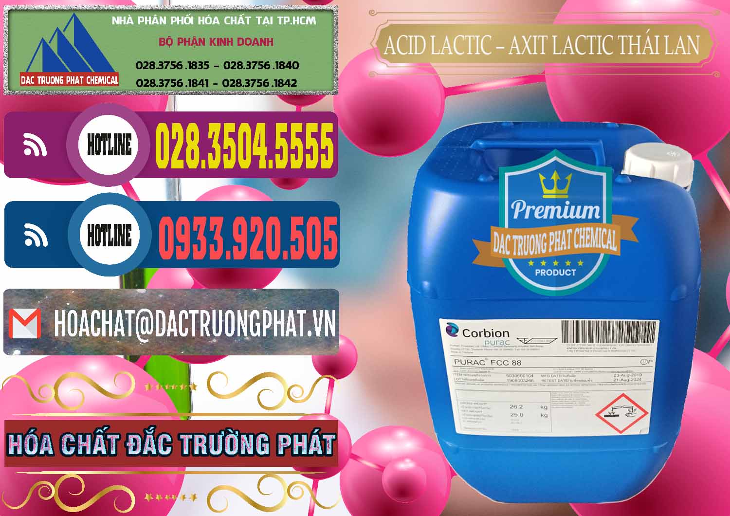 Cung ứng _ bán Acid Lactic – Axit Lactic Thái Lan Purac FCC 88 - 0012 - Chuyên cung ứng _ phân phối hóa chất tại TP.HCM - muabanhoachat.com.vn