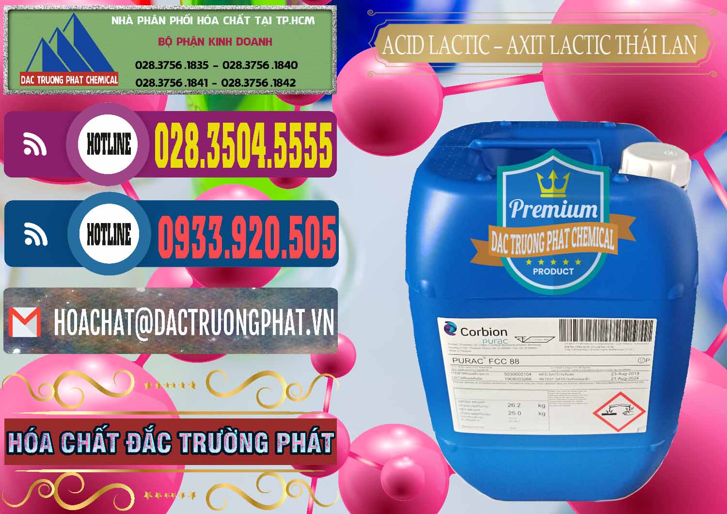 Công ty phân phối & bán Acid Lactic – Axit Lactic Thái Lan Purac FCC 88 - 0012 - Nhà cung ứng ( phân phối ) hóa chất tại TP.HCM - muabanhoachat.com.vn